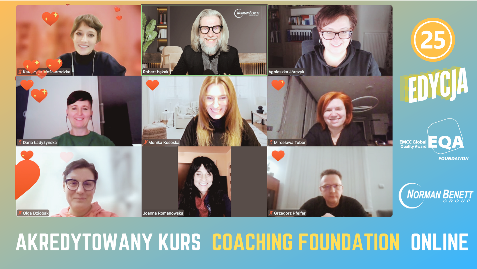 5 edycja Kurs Coaching Foundation online Norman Benett EQA EMCC EIA