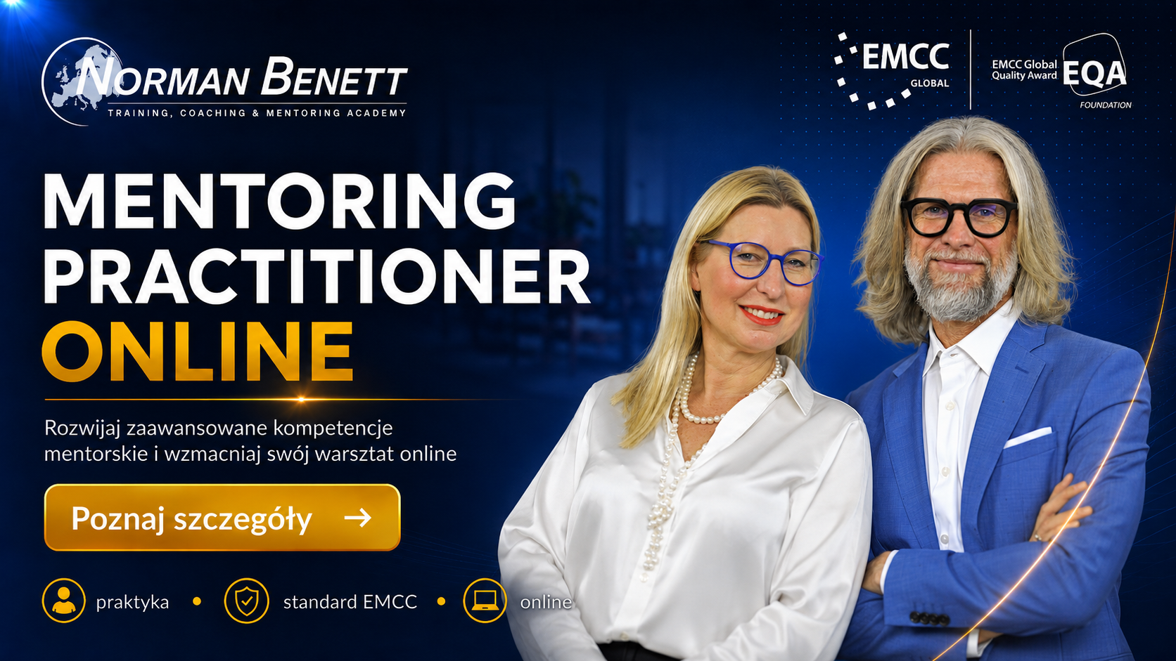 Akredytowany kurs mentoring diploma w Norman Benett z akredytacją EMCC na poziomie Practitioner